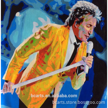 BC-R Popular famous Musician pop oil painting , customized painting for wholesaling